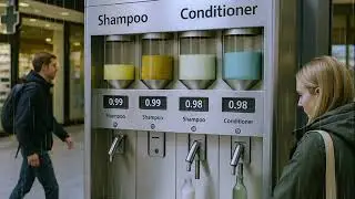 Germany created vending machines that refill shampoo into your old bottle - no plastic, no waste