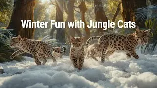 Watch Jungle Cats Explore Snow and Forest#texaswildlifepark#animals #wildanimals#wildlife#animallife