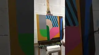 10 hours of painting in 59 seconds #hardedge #abstract #painting #contemporaryart #paintingtimelapse