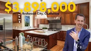 Inside a $3,898,000 GRAND luxury transitional Home in Redwood City, Silicon Valley California!
