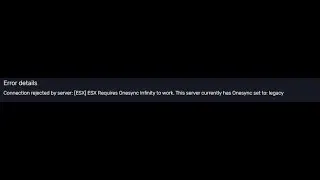 حل مشكلة ون سينك في فايف ام | ESX Requires Onesync Infinity to work.  Onesync set to: legacy