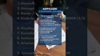 Diese Punkte kannst du bei der Steuererkl&auml;rung mit eingeben! #steuernsparen #steuererkl&auml;rung