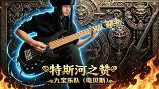 特斯河之赞 - 九宝乐队 电贝斯演奏 附全网独家自制电贝斯谱，🎸 当马头琴的魂，灌进电贝斯的躯！九宝乐队《特斯河之赞》掀翻草原的宁静，此刻最想策马冲向哪里？评论区喊出你的战场！