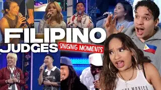Filipino Judges are CRAZY GOOD! Latinos react to Filipino Judges Singing Moments