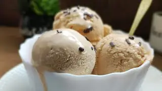 GLACE MAISON  caramel SEULEMENT 2 INGR&Eacute;DIENTS sans sorbeti&egrave;re  #glace