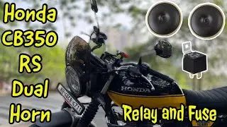 Установка двухклаксона с реле и предохранителем на Honda CB 350 RS | Roots Smartone Dual Horn