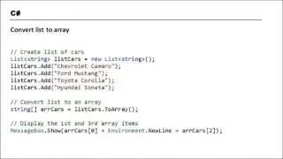 C# - Convert list to array