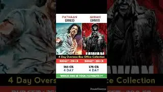 Pathaan Vs Jawan Movie 4 Day Comparison || Box Office Cecollection #shorts #jailer #gader2 #jawan