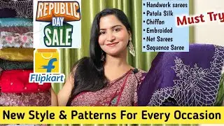 Saree Haul/Flipkart Saree/Flipkart Haul/Flipkart Saree Haul/Republic Day Sale/Flipkart/Saree/Silk