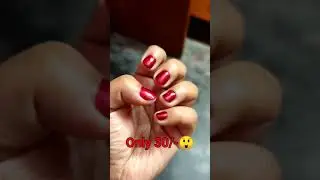 Red nail polish swatch 😍👌|| Very affordable nail polish😲|| #shorts #nail_polish #red_nails #review