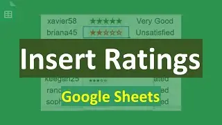 How to Insert Ratings in Google Sheets #NewFeature