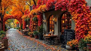 Tranquil Jazz in Autumn Caf&eacute; Alley 🍁 Relaxing Jazz Melodies for Study & Reflection