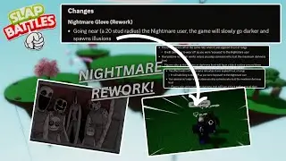 *REWORKED!!!💀🖤* SHOWCASE + GUIDE Of The NEW Reworked NIGHTMARE GLOVE 💀🖤🕸️In Roblox SLAP 🧤 BATTLES!