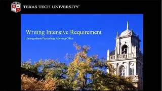 Writing Intensive Requirements