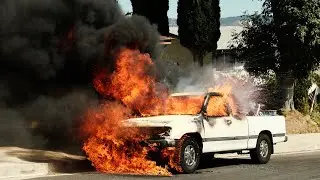 ￼LAFD: Truck Fire With Acid leak! (Hazmat Responce￼) *First On Scene*