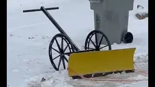 Homemade DIY Man Powered Snowplow Cheap & Easy Push Plow Built from Scrap Materials Modified Version