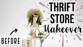 THRIFT STORE makeover | Transforming STATUES into ART | #MERMAID