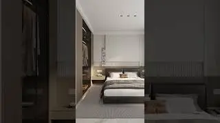 Minimal bedroom interior design 🤍✨#vrishtidesigns #luxuryinteriors #minimaldesign #bedroomgoals