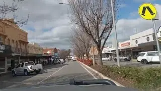 DRIVING UP THE MAIN STREET LEETON IN THE RIVERINA NSW AUSTRALIA 🦘