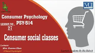 Consumer Psychology (PSY514)VU Urdu | Lecture No.27 | Learners Academy By Bia Baloch