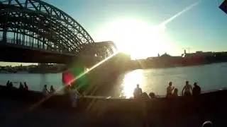 Timelapse Cologne Panorama sunset at 1080p/30fps