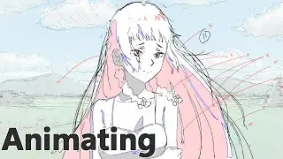 How to make anime Character animation hair Sakuga- 2nd key- Clip studio paint - 20 12 25