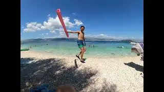 Slatine Beach on the lovely island of Ciovo, Croatia 🏝️💙💦🌴🌊