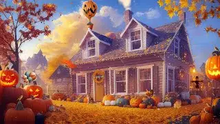 Autumn Fumpkin Farm Halloween Ambience: Morning Autumn Nature Sounds, Crunchy Leaves and White Noise