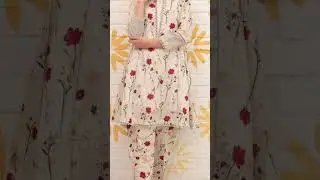 Lawn Cotton printed Frock Design 2025
