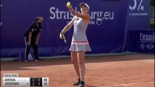 Jelena Ostapenko vs Kiki Bertens - WTA Strasbourg 2020 R2 - Extended Highlights