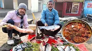 Ajj Banega Special Taza Rohu Fish Curry Jungle Me || Today special Rohu Fish Curry Cooking In Jungle