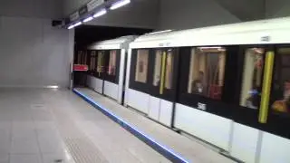 Budapest Metroline 4 (Train departs Keleti Palyaudvar)
