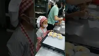 The cute baker girl
