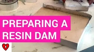 Building A Dam With Metal Tape To Pour Resin Into