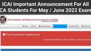 Icai Correction Window Open For May / June 2022 Icai Exam
