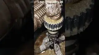 5 mm timer pulliy 28 teeth gear cutting 👌👍👍⚙️⚙️#machine #shorts 👌👌