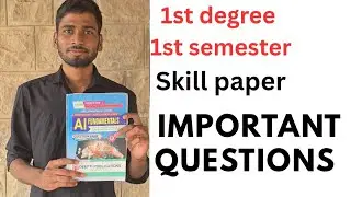 Important questions AI fundamentals| first degree first semester skill paper important questions
