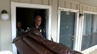 HPD & BI-RITE Furniture Help Flooding Victim | Houston Police Department