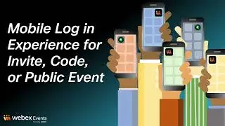 What does an Attendee see when Logging In to Webex Events on a Mobile Device?