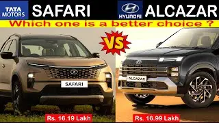 New 2024 HYUNDAI ALCAZAR Vs TATA SAFARI 😍COMPARISON 🤩 Which is better??
