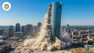 Extreme Dangerous Building Demolition Compilation | Amazing Dangerous Crane Operator Skills #17