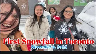 FIRST SNOWFALL IN TORONTO, CANADA NOVEMBER 9, 2025 #snow #toronto #canadaeh #discoveringcanada