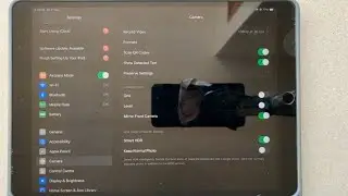how to turn on mirror front camera on ipad