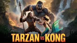 Tarzan and the Mermaid vs Kong | Epic Fantasy Fight with Anaconda (4K Cinematic)