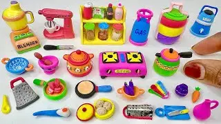 Amazing technique make kitchen set with polymer clay | Miniature clay kitchen set | miniature crafts