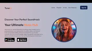Simple Music landing Page tutorial in HTML CSS | Projects For Beginners