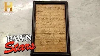 SUPER DAMAGED George Washington Letter is a Hard Sell (Season 21) | Pawn Stars