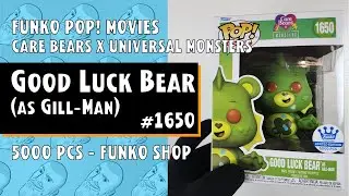 Good Luck bear as Gill-Man Funko Pop  - 1650 - Care Bears x Monsters - Funko Shop