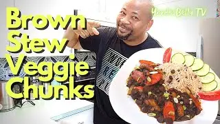 JAMAICAN BROWN STEW VEGGIE CHUNKS RECIPE | DINNER LIVE | COLLABORATION WITH  @JamaicanRecipeQueen