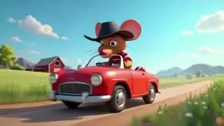 Best children's animated video story GIGGLES THE MOUSE  Giggles goes to the ranchshort story